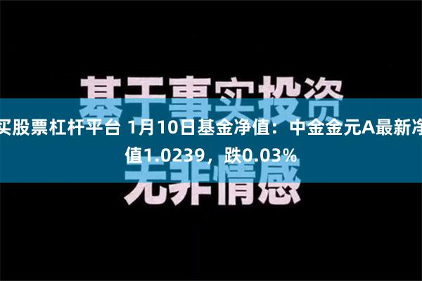 买股票杠杆平台 1月10日基金净值：中金金元A最新净值1.0239，跌0.03%